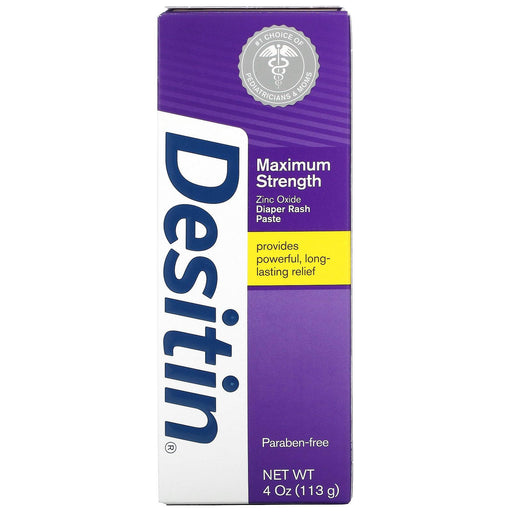 Desitin, Diaper Rash Paste, Maximum Strength, 4 oz (113 g) - HealthCentralUSA