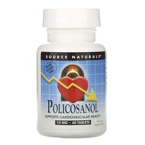 Source Naturals, Policosanol, 10 mg, 60 Tablets - HealthCentralUSA
