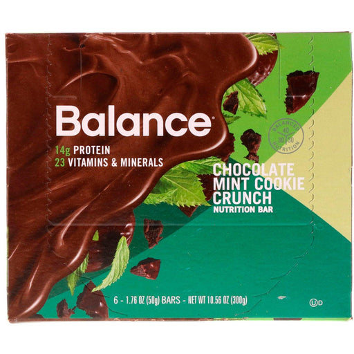 Balance Bar, Nutrition Bar, Chocolate Mint Cookie Crunch, 6 Bars, 1.76 oz (50 g) Each - HealthCentralUSA