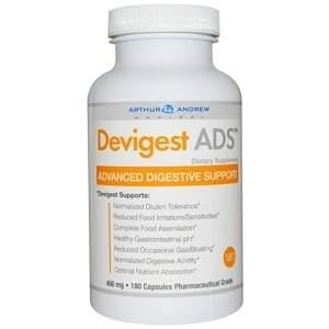 Arthur Andrew Medical, Devigest ADS, Advanced Digestive Support, 400 mg, 180 Capsules - HealthCentralUSA