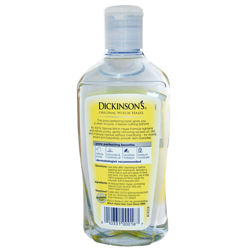 Dickinson Brands, Original Witch Hazel, Pore Perfecting Toner, 16 fl oz (473 ml) - HealthCentralUSA