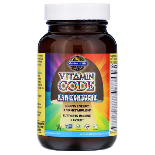 Garden of Life, Vitamin Code, RAW Kombucha, 60 Vegan Capsules - HealthCentralUSA
