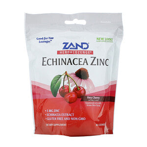 Zand, Herbalozenge, Echinacea Zinc, Very Cherry, 80 Lozenges - HealthCentralUSA