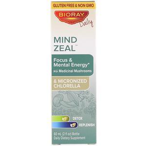 Bioray, Mind Zeal, Focus & Mental Energy, Alcohol Free, 2 fl oz (60 ml) - HealthCentralUSA