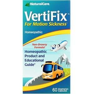 NaturalCare, VertiFix, For Motion Sickness, 60 Vegetarian Capsules - HealthCentralUSA