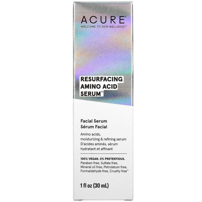 Acure, Resurfacing Amino Acid Serum, 1 fl oz (30 ml) - HealthCentralUSA