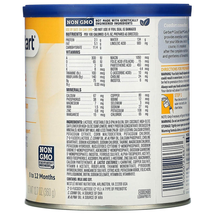 Gerber, Good Start, Gentle, Infant Formula with Iron, 0 to 12 Months, 12.7 oz (360 g) - HealthCentralUSA