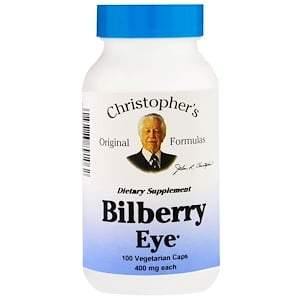 Christopher's Original Formulas, Bilberry Eye, 400 mg, 100 Vegetarian Caps - HealthCentralUSA