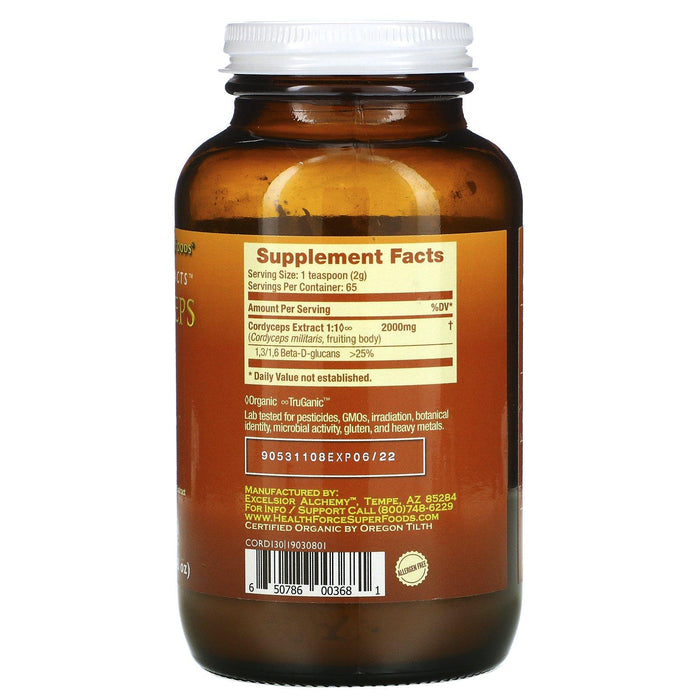 HealthForce Superfoods, Integrity Extracts, Cordyceps, 4.58 oz (130 g) - HealthCentralUSA