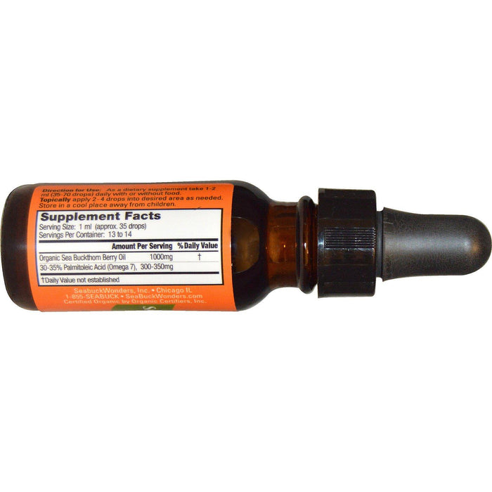 SeaBuckWonders, Organic Himalayan Sea Buckthorn Berry Oil, 0.45 fl oz (13.3 ml) - HealthCentralUSA