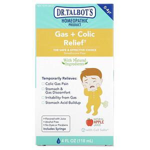 Dr. Talbot's, Gas + Colic Relief, 0-4 yr, Natural Apple Juice, 4 fl oz (118 ml) - HealthCentralUSA