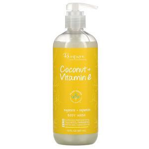 Renpure, Coconut & Vitamin E, Hydrate + Replenish Body Wash, 19 fl oz (561 ml) - HealthCentralUSA