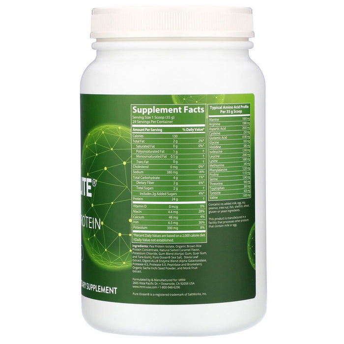 MRM, Veggie Elite Performance Protein, Salted Caramel, 2.2 lb (1,020 g) - HealthCentralUSA