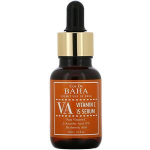 Cos De BAHA, VA, Vitamin C 15% Ascorbic Acid Serum, 1 fl oz (30 ml) - HealthCentralUSA