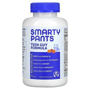 SmartyPants, Teen Guy Formula, Lemon Lime, Cherry, and Orange, 120 Gummies - HealthCentralUSA