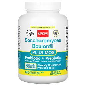 Jarrow Formulas, Saccharomyces Boulardii Plus MOS, 5 Billion, 180 Delayed Release Veggie Caps - HealthCentralUSA