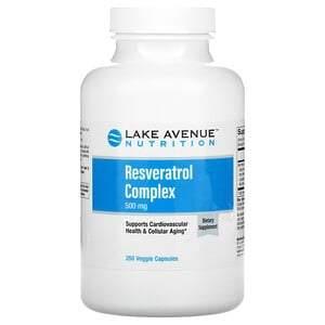Lake Avenue Nutrition, Resveratrol Complex, 500 mg, 250 Veggie Capsules - HealthCentralUSA