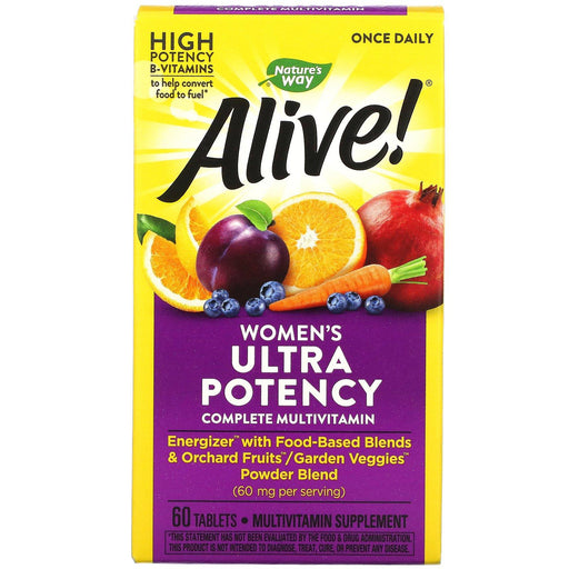 Nature's Way, Alive! Once Daily, Women's Ultra Potency Complete Multi-Vitamin, 60 Tablets - HealthCentralUSA