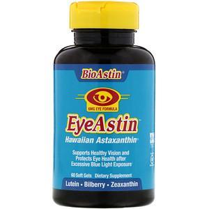 Nutrex Hawaii, BioAstin, EyeAstin, Hawaiian Astaxanthin, 6 mg, 60 Softgels - HealthCentralUSA