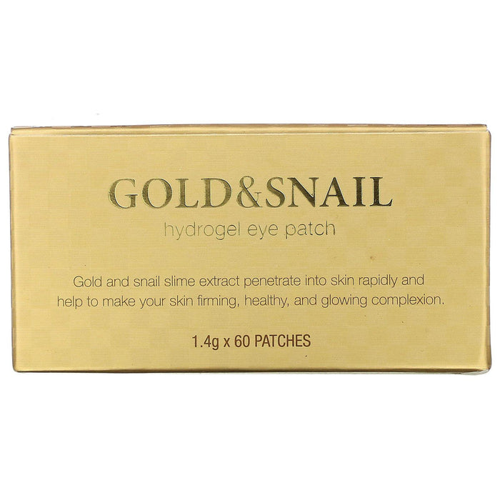 Petitfee, Gold & Snail Hydrogel Eye Patch, 60 Pieces - HealthCentralUSA