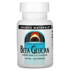 Source Naturals, Beta Glucan, 100 mg, 30 Capsules - HealthCentralUSA
