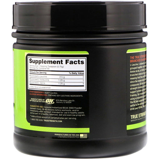 Optimum Nutrition, Instantized BCAA 5000 Powder, Unflavored, 12.16 oz (345 g) - HealthCentralUSA