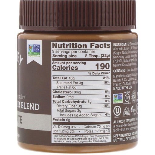 Barney Butter, Almond Butter Blend, Chocolate, 10 oz (284 g) - HealthCentralUSA