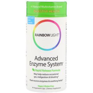 Rainbow Light, Advanced Enzyme System, Rapid Release Formula, 90 Vegetarian Caps - HealthCentralUSA