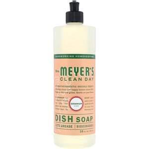 Mrs. Meyers Clean Day, Dish Soap, Geranium Scent, 16 fl oz (473 ml) - HealthCentralUSA