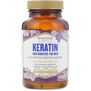 ReserveAge Nutrition, Keratin Hair Booster for Men, 60 Capsules - HealthCentralUSA