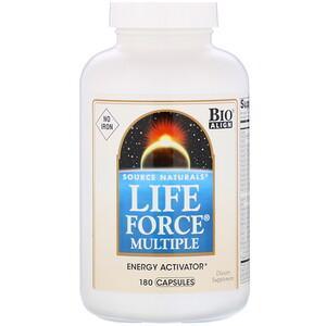 Source Naturals, Life Force Multiple, No Iron, 180 Capsules - HealthCentralUSA