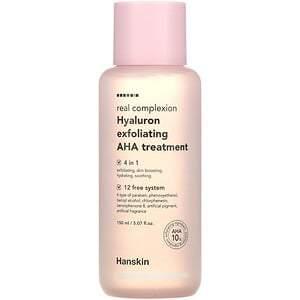 Hanskin, Real Complexion, Hyaluron Exfoliating AHA Treatment, 5.07 fl oz (150 ml) - HealthCentralUSA