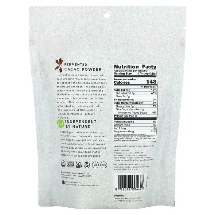Wildly Organic, Fermented Cacao Powder, 8 oz (227 g)