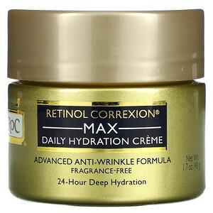 RoC, Retinol Correxion, Max Hydration Cream, Fragrance Free, 1.7 oz (48 g) - HealthCentralUSA