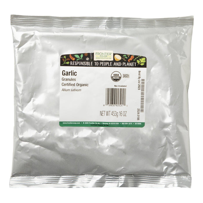 Frontier Natural Products, Organic Garlic Granules, 16 oz (453 g) - HealthCentralUSA