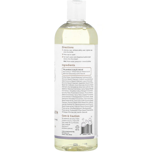 Puracy, Natural Baby Bubble Bath, Lavender & Vanilla, 16 fl oz (473 ml) - HealthCentralUSA