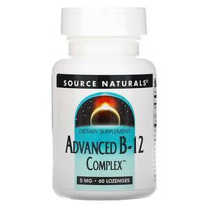 Source Naturals, Advanced B-12 Complex, 5 mg, 60 Lozenges - HealthCentralUSA