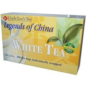 Uncle Lee's Tea, Legends of China, White Tea, 100 Tea Bags, 5.29 oz (150 g) - HealthCentralUSA