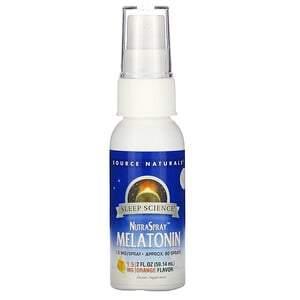 Source Naturals, Sleep Science, NutraSpray Melatonin, Orange Flavor, 1.5 mg, 2 fl oz (59.14 ml) - HealthCentralUSA