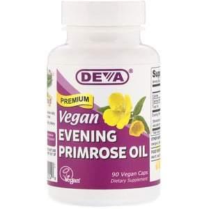 Deva, Vegan, Premium Evening Primrose Oil, 90 Vegan Caps - HealthCentralUSA