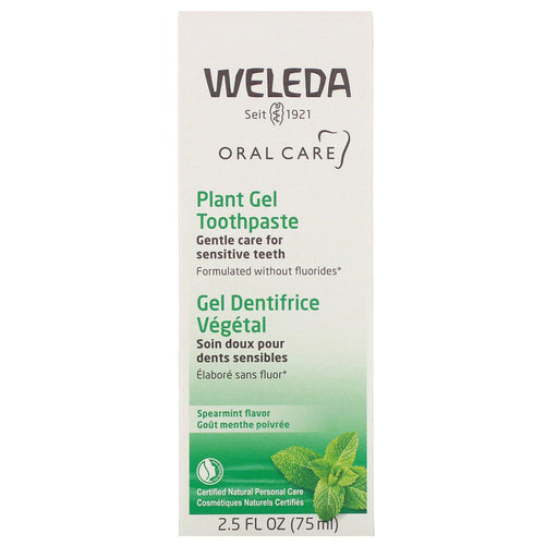 Weleda, Oral Care, Plant Gel Toothpaste, Spearmint, 2.5 fl oz (75 ml) - HealthCentralUSA