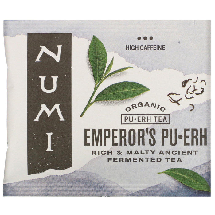 Numi Tea, Organic Pu-Erh Tea, Emperor's Pu-Erh, 16 Tea Bags, 1.13 oz (32 g) - HealthCentralUSA