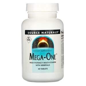 Source Naturals, Mega-One, No Iron, 60 Tablets - HealthCentralUSA