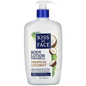 Kiss My Face, Body Lotion, Vegan, Tropical Coconut, 16 fl oz (473 ml) - HealthCentralUSA