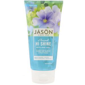 Jason Natural, Styling Gel, Flaxseed Hi Shine, 6 oz (170 g) - HealthCentralUSA
