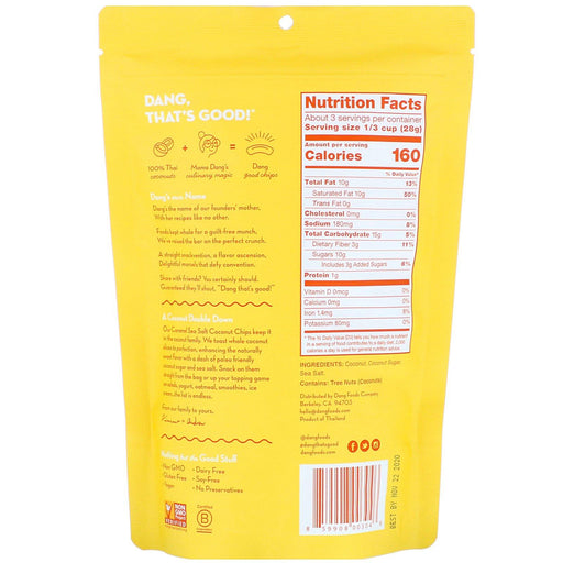 Dang, Coconut Chips, Caramel Sea Salt, 3.17 oz (90 g) - HealthCentralUSA