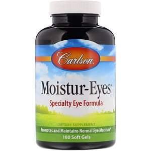 Carlson Labs, Moisture-Eyes, 180 Soft Gels - HealthCentralUSA