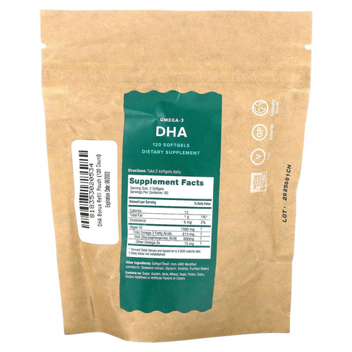 iWi, Omega-3 Refill Pouch, DHA, 120 Softgels - HealthCentralUSA