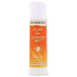 Dr. Mercola, Vitamin D3 Sunshine Mist, Natural Orange Flavor, 0.85 fl oz (25 ml) - HealthCentralUSA
