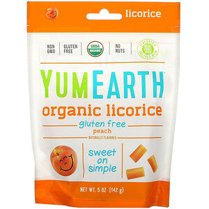 YumEarth, Organic Licorice, Peach, 5 oz (142 g)